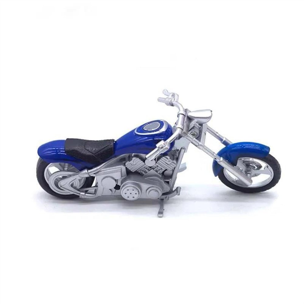 Collection 1:18 Motorcycle Simulation Diecast Model Collection Birthday Present for Harley Scooter(Blue)