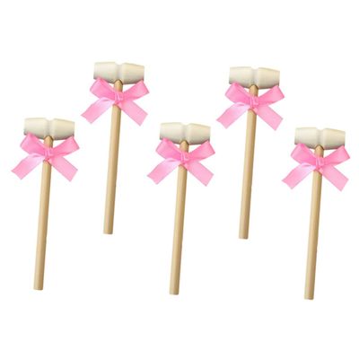 CHILDWEET 5pcs Wooden Crab Mallets Lightweight Cake Mallets for Boys and Girls for Birthday Parties and Creative Projects for Shellfish and Cake Making