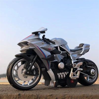 Collection 1/12 Motorcycle Simulation Diecast Model Collection Birthday Present for Kawasaki Ninja H2R(Gray Foam Box)