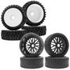 1/8 RC Buggy Tires and 17mm Hex Wheels Rim OD 104mm Rubber & RC Hobby OD 4.72" 1/8 Scale RC Buggy Wheels & Rubber Tires 17mm Hex Rims view 1