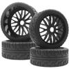 1/8 RC Buggy Tires and 17mm Hex Wheels Rim OD 104mm Rubber & RC Hobby OD 4.72" 1/8 Scale RC Buggy Wheels & Rubber Tires 17mm Hex Rims view 2
