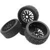 1/8 RC Buggy Tires and 17mm Hex Wheels Rim OD 104mm Rubber & RC Hobby OD 4.72" 1/8 Scale RC Buggy Wheels & Rubber Tires 17mm Hex Rims view 3