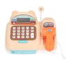 ANGGREK Cashier Checkout Toy, Calculator Inductive Scanning Interesting Cash Register Toy Set for (Brown) view 1