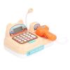 ANGGREK Cashier Checkout Toy, Calculator Inductive Scanning Interesting Cash Register Toy Set for (Brown) view 2