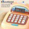 ANGGREK Cashier Checkout Toy, Calculator Inductive Scanning Interesting Cash Register Toy Set for (Brown) view 3