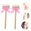 Levemolo 5pcs Wooden Hammers for Boys and Girls Lightweight Multi-functional Mallets for Crab and Lobster Shellfish for Home Restaurants and Creative Play view 3