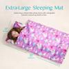 JOIEDOMI Toddler Sleeping Bag for Kids 55''x30'' Nap Mat with Removable Pillow and Minky Blanket for Toddler Ages 3-7 Roll Up Soft Kids Sleeping Bag for Boys Girls Kindergarten Daycare Purple Unicorn view 3