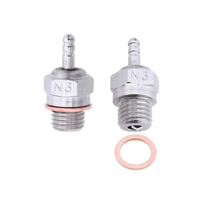 JIHAIYEMENGZHEN Platinum/Iridium Super Nitro Spark Plugs N4 replaceable OS #7/8 Universal for 1/8 1/10 RC fuel trucks off-road and other RC products. (6)