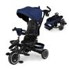 Kinder King Kids Tricycle, 8 in 1 Folding Toddler Trike w/Adjustable Push Handle, Rotatable Seat, Adjustable Canopy, Bell, Five-Point Harness, Storage, Bike Tricycle for Toddlers 1-3, Blue view 1