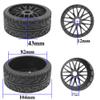 1/8 RC Buggy Tires and 17mm Hex Wheels Rim OD 104mm Rubber & RC Hobby OD 4.72" 1/8 Scale RC Buggy Wheels & Rubber Tires 17mm Hex Rims view 4