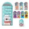 Sleeping Bag for Kids,Portable Camping Sleeping Bags for Boys&Girls with Cute Cartoon Print,Lightweight Waterproof Compact Sleeping Bag for Indoor Outdoor Hiking Travel (Bear) view 1