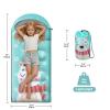 Sleeping Bag for Kids,Portable Camping Sleeping Bags for Boys&Girls with Cute Cartoon Print,Lightweight Waterproof Compact Sleeping Bag for Indoor Outdoor Hiking Travel (Bear) view 2