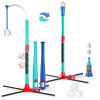 3-in-1 T Ball Set for Kids: Hanging Batting Tee + T Ball Stand Set Auto BaseBall Launcher for Toddlers & Youth Adjustable Height with 2 Bats 6 balls Outdoor&Indoor Toys Sports Gifts for 3-12 years old view 1