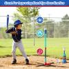 3-in-1 T Ball Set for Kids: Hanging Batting Tee + T Ball Stand Set Auto BaseBall Launcher for Toddlers & Youth Adjustable Height with 2 Bats 6 balls Outdoor&Indoor Toys Sports Gifts for 3-12 years old view 3