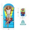 Sleeping Bag for Kids,Portable Camping Sleeping Bags for Boys&Girls with Cute Cartoon Print,Lightweight Waterproof Compact Sleeping Bag for Indoor Outdoor Hiking Travel (Walkman) view 2
