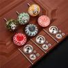ZMQJEQANBG Bar Pulls,Knobs,Bow Pull Handle10 pcs Round Door Knobs Ceramic Handle Cupboard Drawer Pull Handles Ceramic Round Knob for Kid's Room Bedroom Door Drawer Handle(Red) view 3