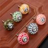 ZMQJEQANBG Bar Pulls,Knobs,Bow Pull Handle10 pcs Round Door Knobs Ceramic Handle Cupboard Drawer Pull Handles Ceramic Round Knob for Kid's Room Bedroom Door Drawer Handle(Red) view 4