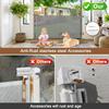100" Wide Weatherproof Outdoor Retractable Dog Gate with No Rust Screws and Rods, Waterproof 8 Ft Retractable Baby Gates Extra Wide, Scratch-Resistant Mesh Long Baby Gates Indoor Extra Long, Gray view 3