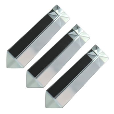 BELLIFFY 3pcs Equilateral Glass Rainbow Prisms for Physics Experiments Compact Optical Prisms High Transparency and Refraction for Teaching and Photography