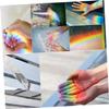 BELLIFFY 3pcs Equilateral Glass Rainbow Prisms for Physics Experiments Compact Optical Prisms High Transparency and Refraction for Teaching and Photography view 4