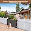 100" Wide Weatherproof Outdoor Retractable Baby Gates for Decks with No Rust Screws and Rods, Waterproof 8 Ft Extra Wide Baby Gate for Large Opening, Scratch-Resistant Mesh Retractable Dog Gate, Black view 2