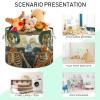 YETTASBIN Skeleton Driver Cotton Rope Basket Large Round Baby Laundry Basket Toy Blanket Books Storage Bin for Bedroom Bathroom Nursery Home Decor, 20 x 14 Inch view 4