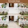100" Wide Weatherproof Outdoor Retractable Gate for Dogs with No Rust Screws and Rods, Waterproof 8 Ft Extra Long Baby Gates for Large Openings, Scratch-Resistant Mesh Retractable Baby Gates, White view 3