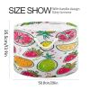 YETTASBIN Tropical Fruits Cotton Rope Basket Large Round Baby Laundry Basket Toy Blanket Books Storage Bin for Bedroom Bathroom Nursery Home Decor, 20 x 14 Inch view 2