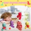 6PCS Cute Dinosaur with Red Heart Plush Toys,Dinosaur Stuffed Animals,Unique Gifts for Kids,Gift Exchange for Boys Girls Toddlers Class Classroom School Party Favor view 3