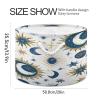 YETTASBIN Boho Sun Monn Cotton Rope Basket Large Round Baby Laundry Basket Toy Blanket Books Storage Bin for Bedroom Bathroom Nursery Home Decor, 20 x 14 Inch view 2