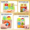 4-in-1 Montessori Toys for 1+ Year Old - Shape Sorting Activity Cube, Hammer Pounding Game, Baby Blocks & Sensory Toys for Toddlers 1-3, Wooden Toy Gift for 1 Year Old Boys and Girls view 2