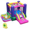 BOUNTECH Inflatable Bounce House with Ball Pit, Bouncy House for Kids Indoor Outdoor w/Basketball Hoop, 480w Blower, Mini Bounce House with Slide for Boys Girls Backyard Birthday Party Gifts view 1