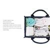 MOMIGO Baby Diaper Caddy Organizer - Fahion Mahua Water-resistent Nursery Storage Basket for Diapers and Baby Wipes, Diaper Stacker Car Organizer, newborn nursery Gift (Blue) view 3
