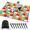 Realspring 9.8 ft Giant Snakes and Ladders Game Playing Mat with 6 Nails 14 Inch Inflatable Dice and Storage Bag Floor Snake and Ladder Board Game Big Size for Both Indoor and Outside view 1