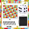 Realspring 9.8 ft Giant Snakes and Ladders Game Playing Mat with 6 Nails 14 Inch Inflatable Dice and Storage Bag Floor Snake and Ladder Board Game Big Size for Both Indoor and Outside view 2