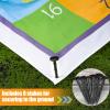Realspring 9.8 ft Giant Snakes and Ladders Game Playing Mat with 6 Nails 14 Inch Inflatable Dice and Storage Bag Floor Snake and Ladder Board Game Big Size for Both Indoor and Outside view 4