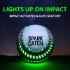 SPARK CATCH Light Up Baseball, Glow in The Dark Baseball, Sports Gear Accessories Gifts for Boys 8 9 10 11 12 13 14 15 Years Old, Kids Teens All Ages Gift Ideas (Impact-Activated version) (Neon Green) view 2