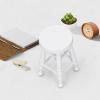 1:12 Dollhouse Stool Chair,Dollhouse Chairs Miniature Stool for Dollhouse Accessories Furniture Decoration (White) view 2