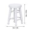1:12 Dollhouse Stool Chair,Dollhouse Chairs Miniature Stool for Dollhouse Accessories Furniture Decoration (White) view 3
