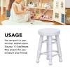 1:12 Dollhouse Stool Chair,Dollhouse Chairs Miniature Stool for Dollhouse Accessories Furniture Decoration (White) view 4