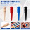 16pcs Cribbage Pegs, Wooden Cribbage Board Pegs Fit 1/8 Inch Holes Crib Pins Cribbage Accessories for Traditional Cribbage Board Game (Red, Black, Wood, Blue) view 3