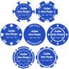 MANBATTLE 100 Custom Poker Chips, Drink Token Chips Imprinted with Personalized Logo, Image or Text, Double Sided Full Color Print Custom Tokens for Bars, Party, Poker Games or Casino Night (Blue) view 1