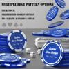 MANBATTLE 100 Custom Poker Chips, Drink Token Chips Imprinted with Personalized Logo, Image or Text, Double Sided Full Color Print Custom Tokens for Bars, Party, Poker Games or Casino Night (Blue) view 4