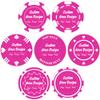 100 Custom Poker Chips, Drink Token Chips Imprinted with Personalized Logo, Image or Text, Double Sided Full Color Print Custom Tokens for Bars, Party, Poker Games or Casino Night (Rose Red) view 1