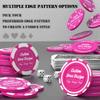 100 Custom Poker Chips, Drink Token Chips Imprinted with Personalized Logo, Image or Text, Double Sided Full Color Print Custom Tokens for Bars, Party, Poker Games or Casino Night (Rose Red) view 4