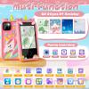 WINWEND Kids Smart Phone Toys, Touchscreen HD Dual Camera Cell Phone for Kids,Travel Toy Preschool Learning Toy for Kid,Christmas Birthday Gifts Toddler Play Phone for Girls Boys 3-14 Pink view 3