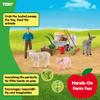 Schleich Farm World - 19PC Animal Feeding Playset with Piglet, Sheep, Donkey Figurines - Farmer Action Figure with Wheelbarrow and Tools - Durable Barnyard Toys for Imaginative Play - Kids 3+ | 72287 view 4