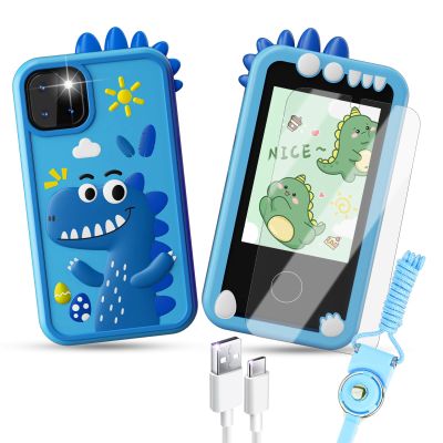 Smart Phone for Kids, HD Dual Camera, Travel Toy, Preschool Learning Toy, Christmas & Birthday Gift for Girls & Boys 3-14, Blue