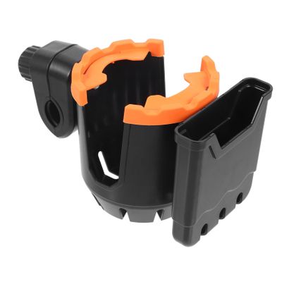 FOYTOKI Walker Cup Holder for Rolling Walker Stroller Accessory Durable and Stable Drink Rack for Elderly Mobility Aids Black-Orange Color