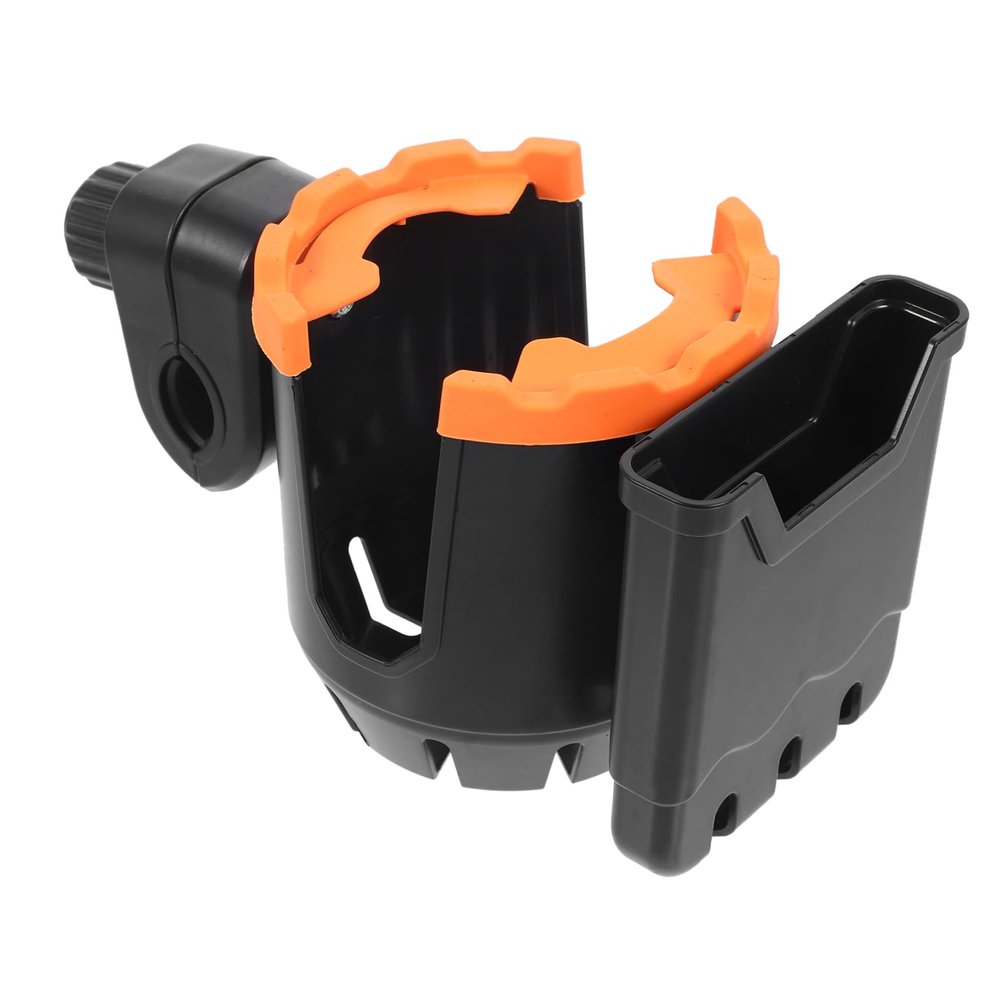 FOYTOKI Walker Cup Holder for Rolling Walker Stroller Accessory Durable and Stable Drink Rack for Elderly Mobility Aids Black-Orange Color